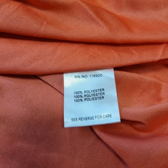 Lucy Paris Peach And Orange-Coral Flowy Maxi Dress - Picture 6 of 10